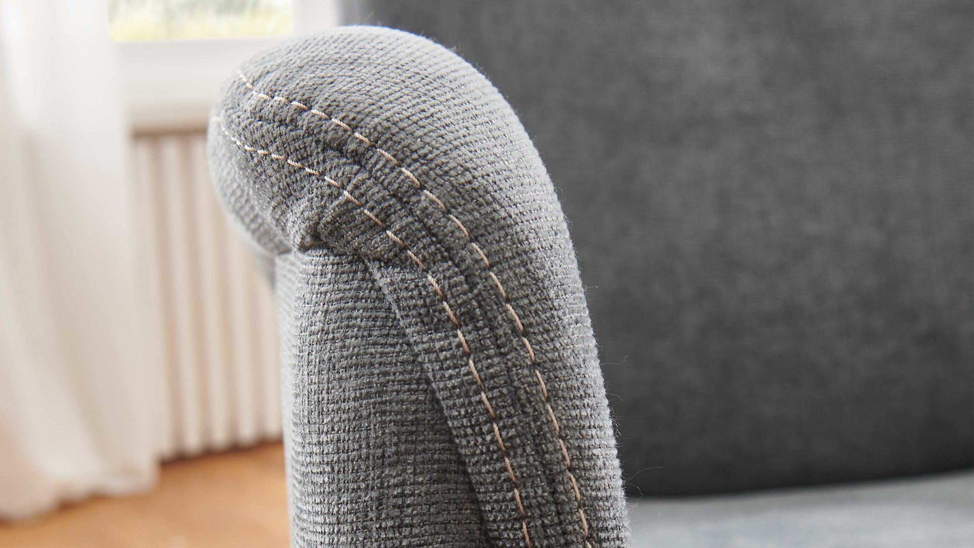 Relaxsessel OrthoSedis aus Stoff in Grau OrthoSedis OS-PP1175 - Relaxsessel stahlfarbener Bezug Milan & schwarzer Alu-Sternfuß