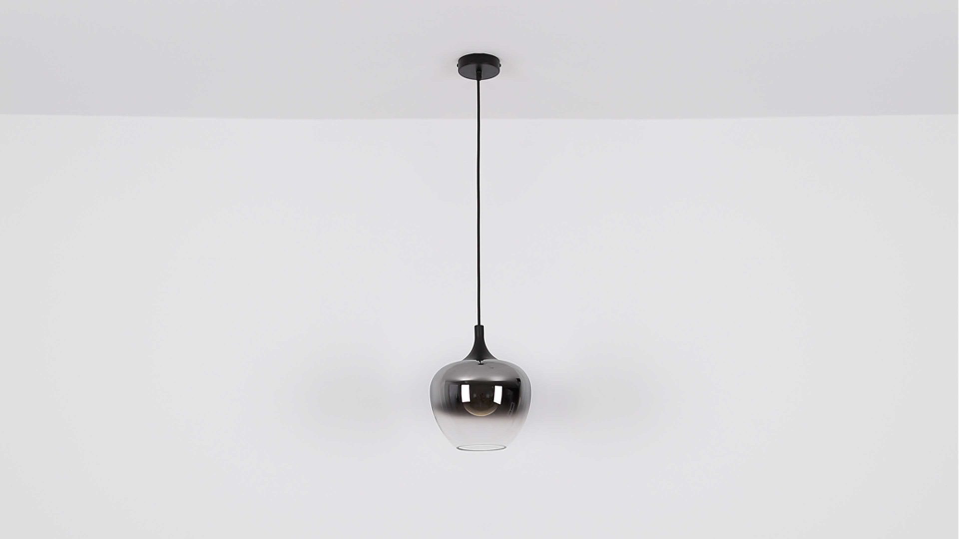Pendelleuchte Globo lighting aus Glas in Schwarz GLOBO Lampe-Serie Maxy - Hängeleuchte Rauchglas & mattschwarzes Metall - Durchmesser ca. 29 cm