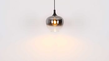 Stehleuchte Globo lighting aus Glas in Schwarz GLOBO Lampe-Serie Maxy - Stehleuchte Rauchglas & mattschwarzes Metall - Höhe ca. 150 cm