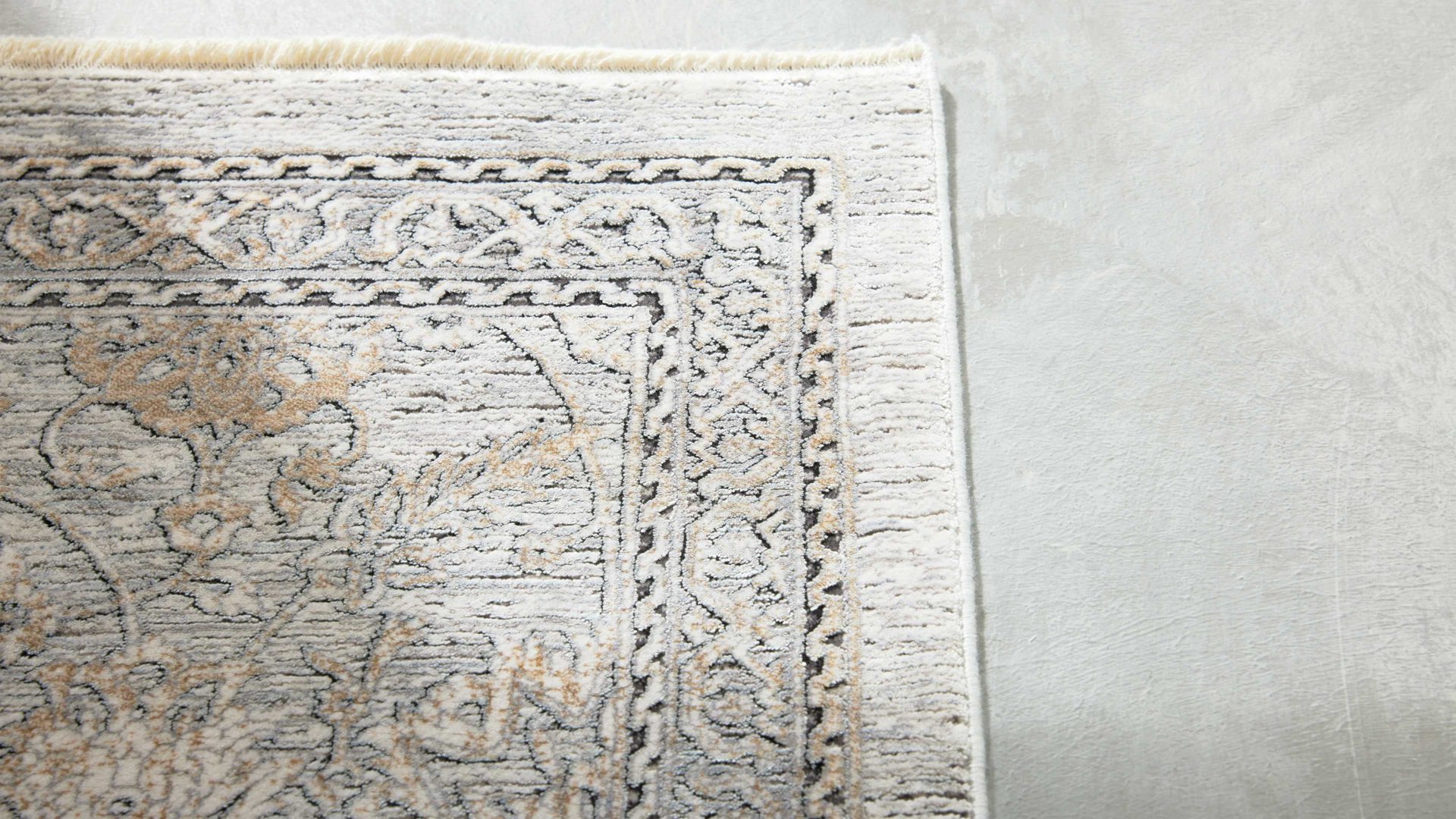 Webteppich Interliving aus Mischgewebe in Beige Interliving Teppich Serie G-8040 cremefarbenes Vintagemuster - ca. 200 x 290 cm