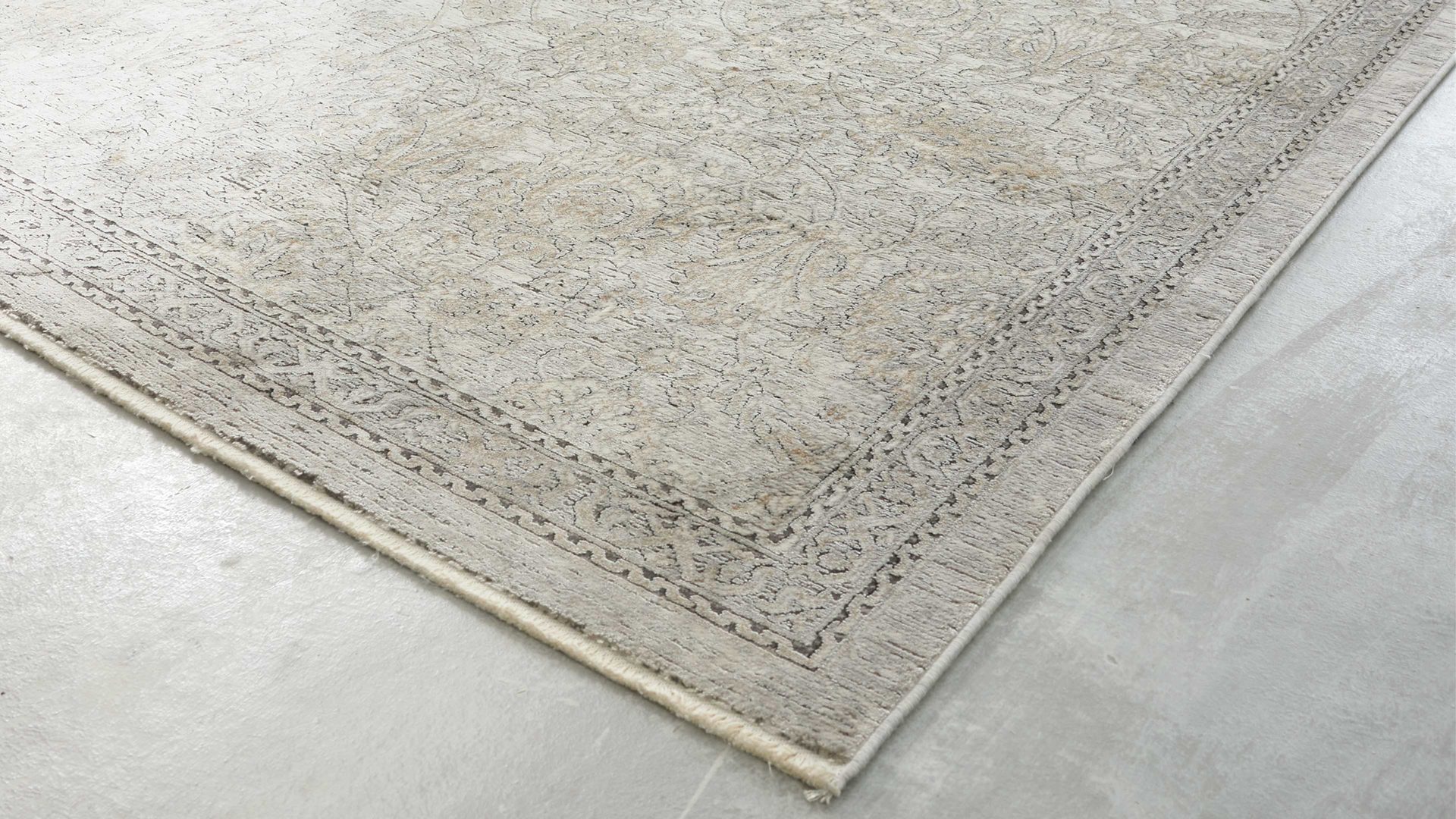 Webteppich Interliving aus Mischgewebe in Beige Interliving Teppich Serie G-8040 cremefarbenes Vintagemuster - ca. 200 x 290 cm