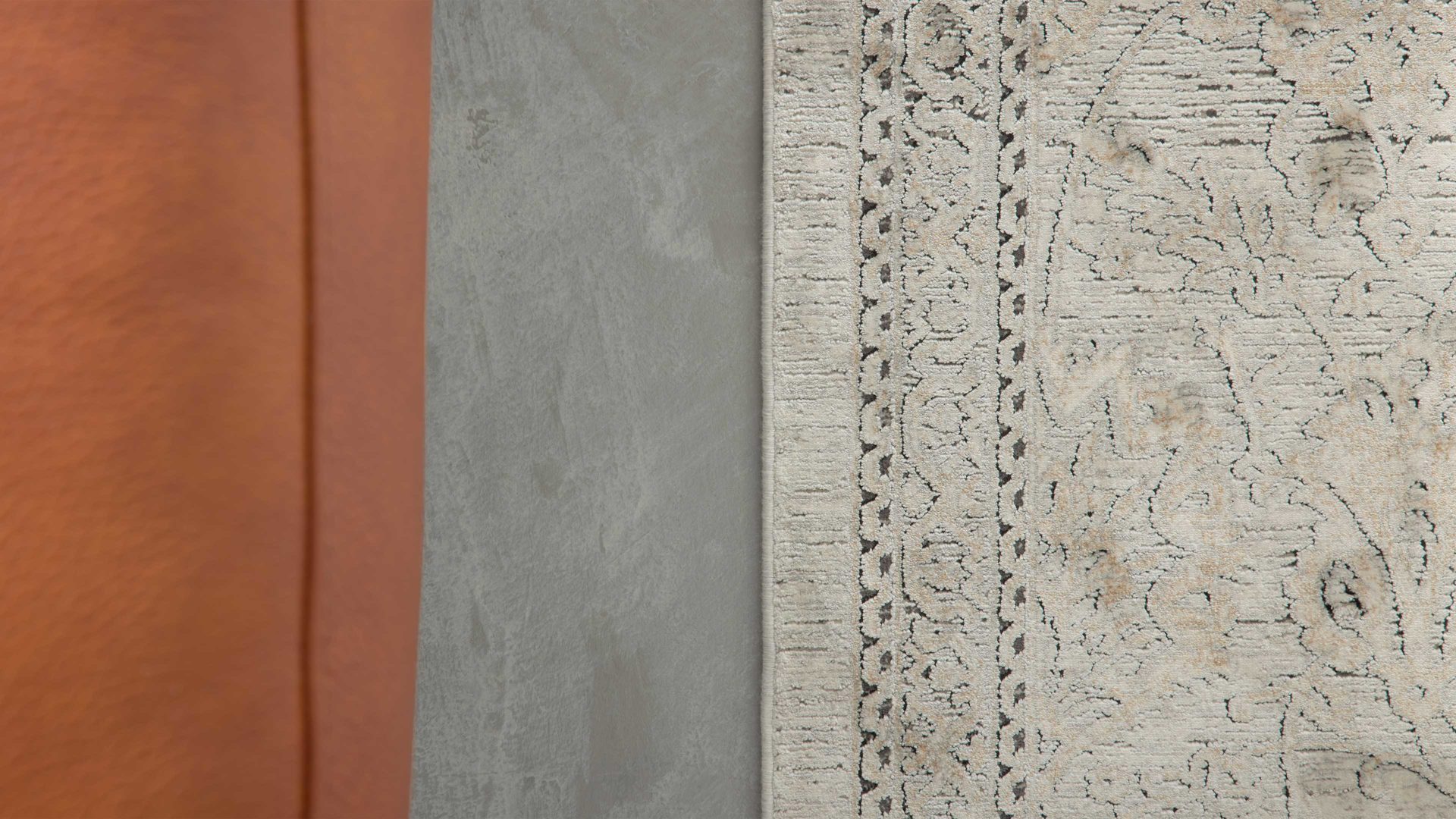 Webteppich Interliving aus Mischgewebe in Beige Interliving Teppich Serie G-8040 cremefarbenes Vintagemuster - ca. 133 x 190 cm