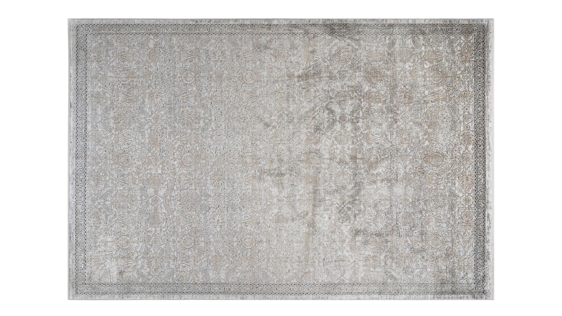Webteppich Interliving aus Mischgewebe in Beige Interliving Teppich Serie G-8040 cremefarbenes Vintagemuster - ca. 160 x 230 cm
