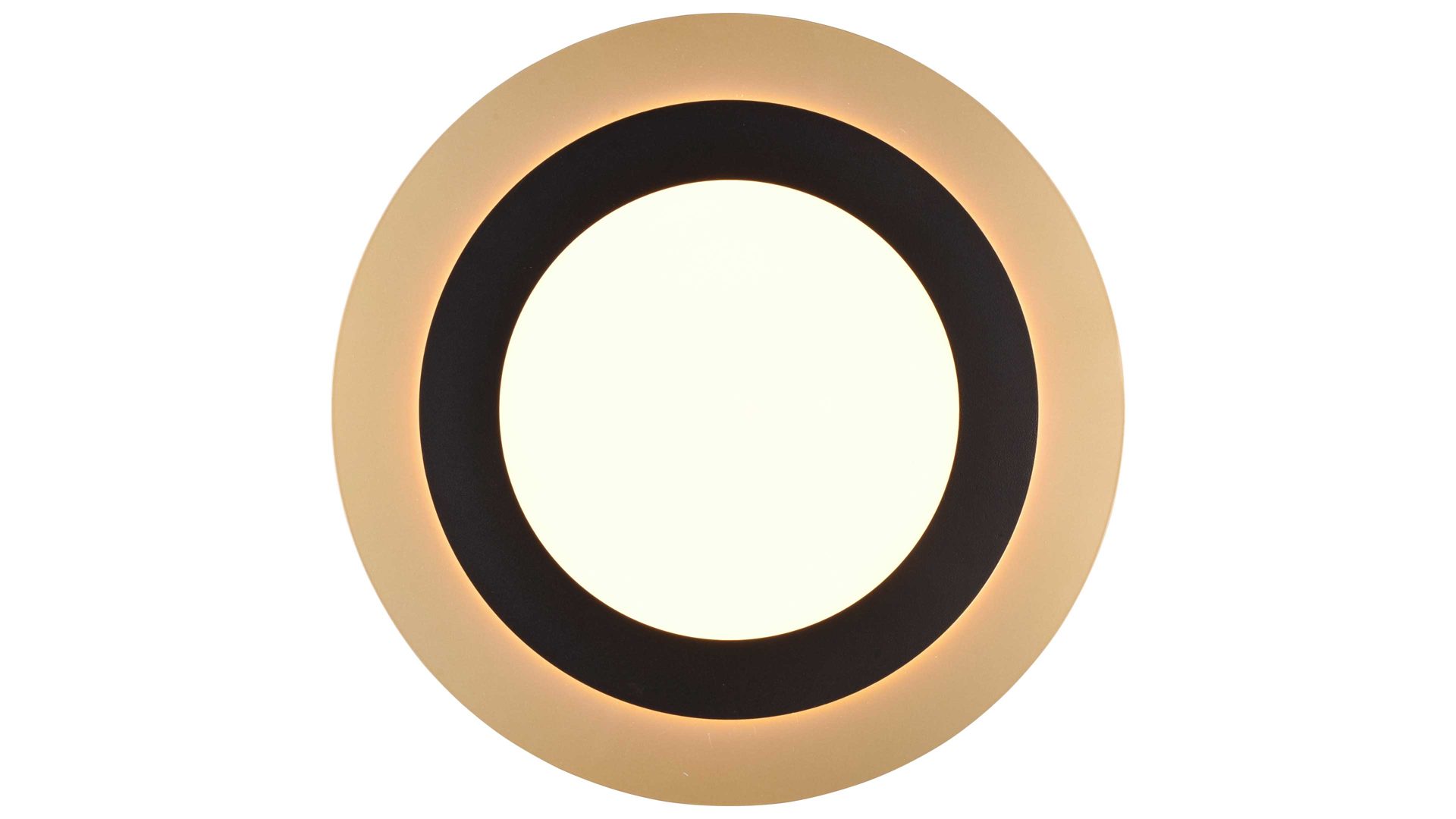 Deckenleuchte Trio lighting for you aus Metall in Gold Trio Leuchten Serie Morgan Gold & Schwarz - Durchmesser ca. 45 cm