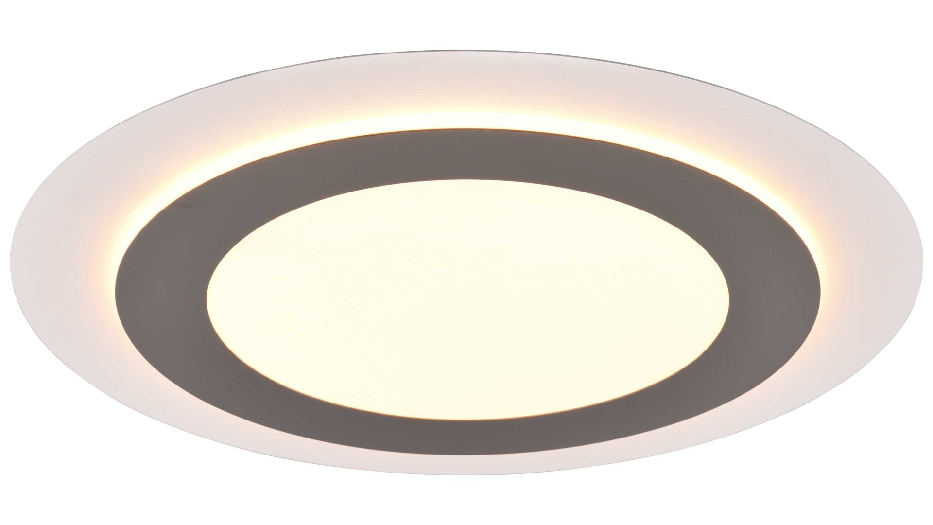 Deckenleuchte Trio lighting for you aus Metall in Nickel Trio Leuchten Serie Morgan Nickel & Weiß - Durchmesser ca. 45 cm