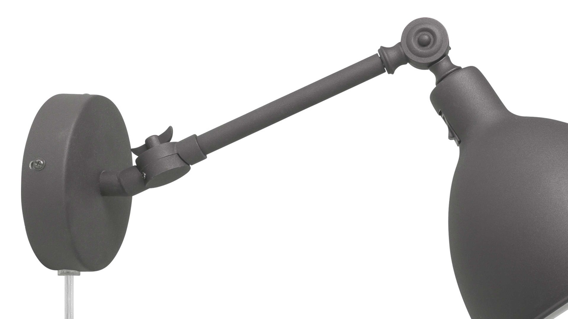 Wandleuchte By rydens aus Metall in Grau BY RYDÉNS Leuchten Serie Bazar Mini - Wandleuchte graues Metall - Länge ca. 49 cm