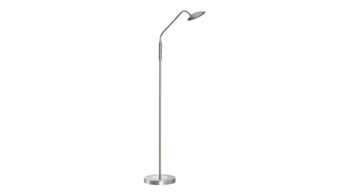 Stehleuchte Fh fischer & honsel aus Metall in Nickel FH Leuchten Serie Tralli - Stehlampe Nickel matt - Höhe ca. 135 cm