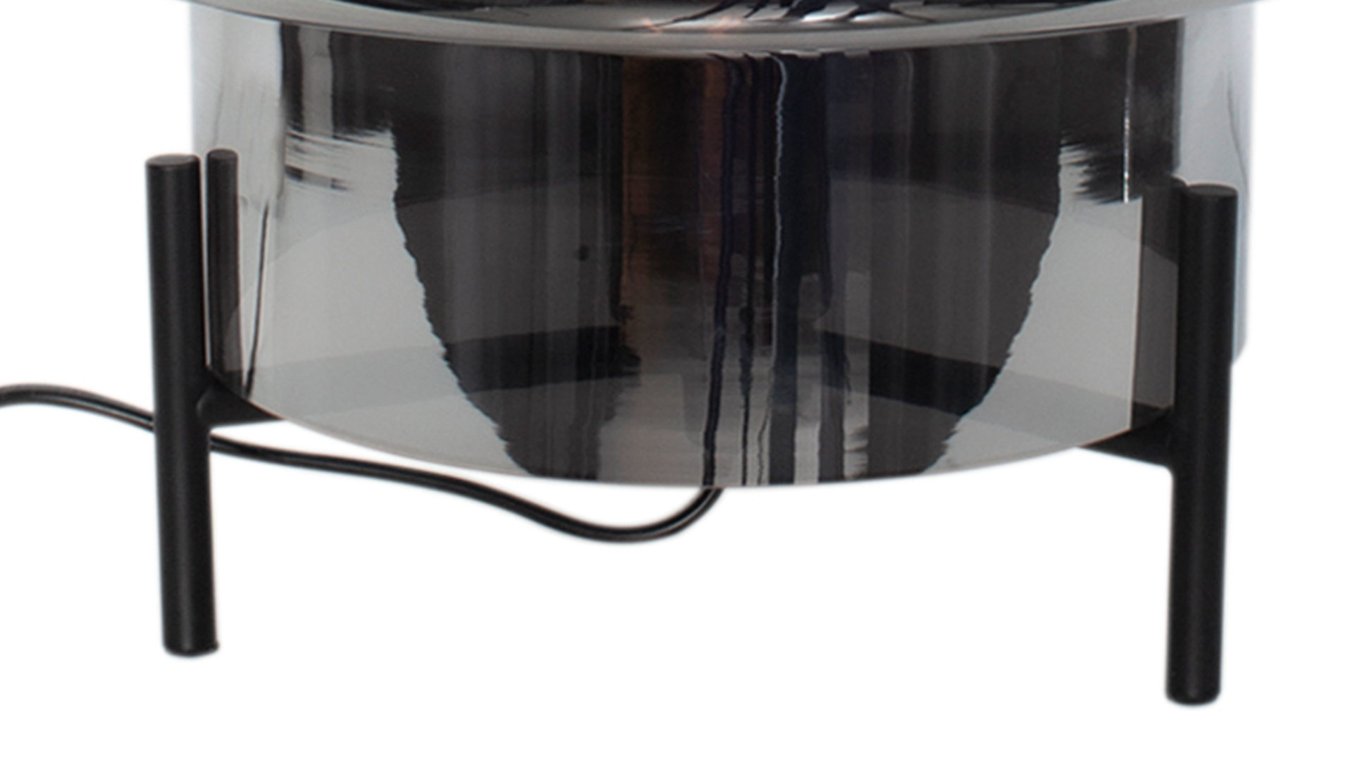 Tischleuchte By rydens aus Glas in Grau BY RYDÉNS Leuchten Serie Ebbot - Tischleuchte rauchgraues Glas - Höhe ca. 37 cm