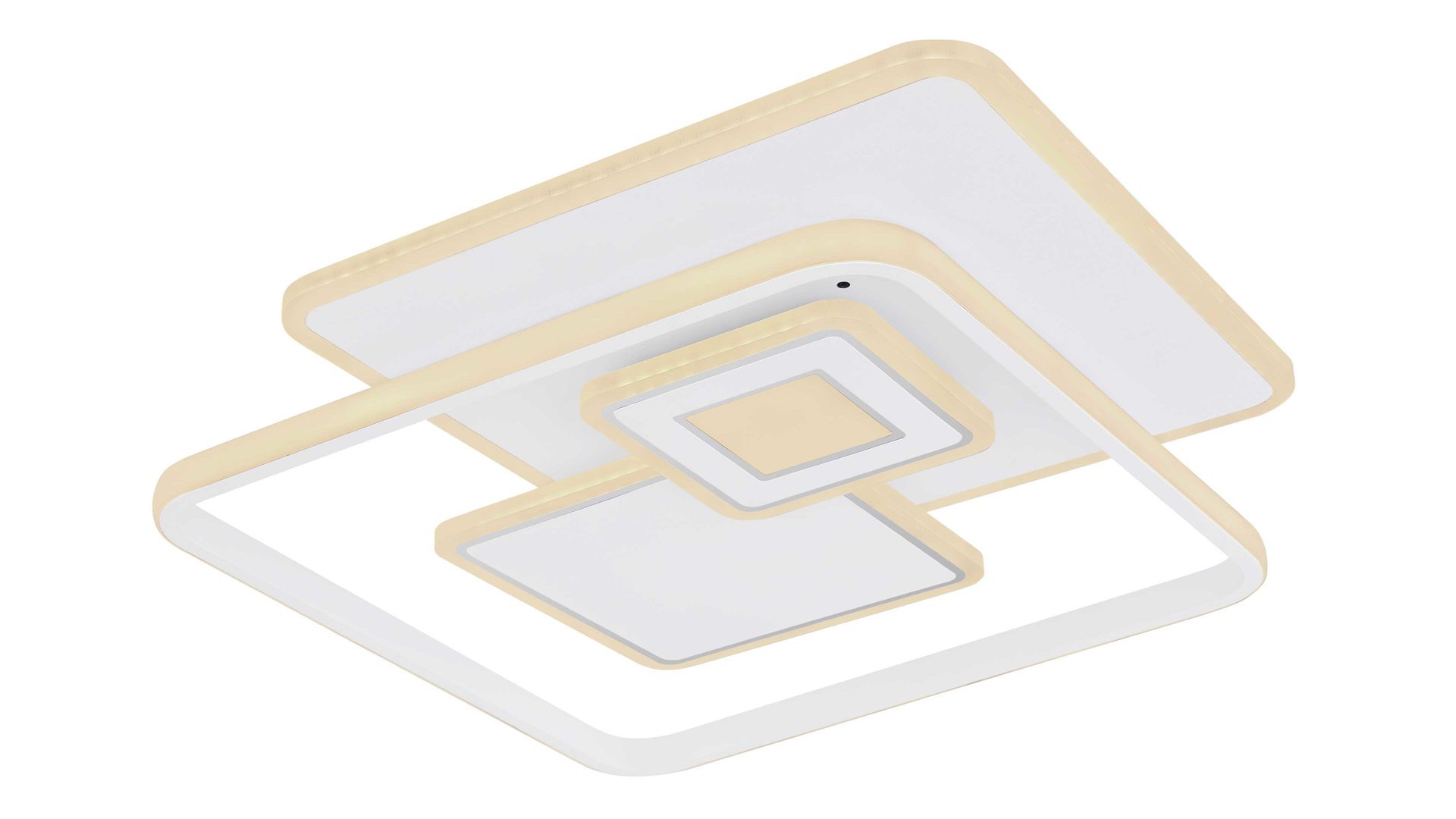 Deckenleuchte Globo lighting aus Metall in Weiß GLOBO Leuchten Serie Roderick - Deckenlampe als SmartLight weißes Metall & opalfarbenes Acryl - ca. 50 x 50 cm