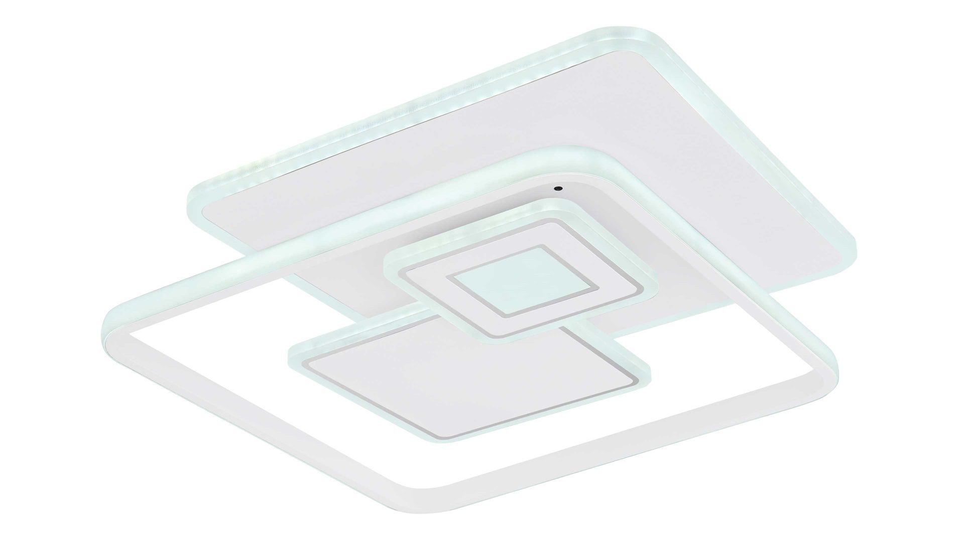 Deckenleuchte Globo lighting aus Metall in Weiß GLOBO Leuchten Serie Roderick - Deckenlampe als SmartLight weißes Metall & opalfarbenes Acryl - ca. 50 x 50 cm