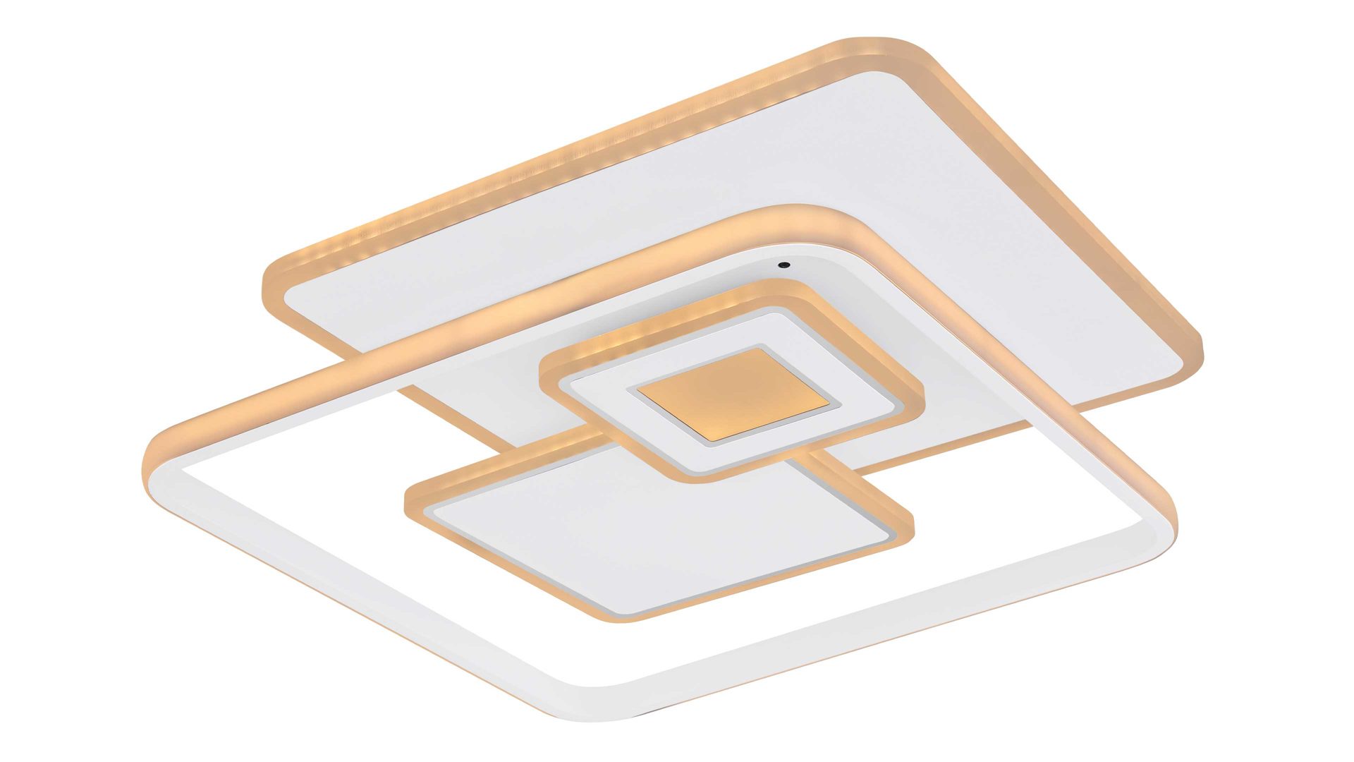 Deckenleuchte Globo lighting aus Metall in Weiß GLOBO Leuchten Serie Roderick - Deckenlampe als SmartLight weißes Metall & opalfarbenes Acryl - ca. 50 x 50 cm