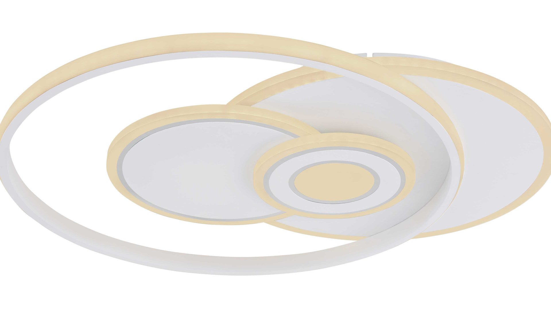 Deckenleuchte Globo lighting aus Metall in Weiß GLOBO Leuchten Serie Roderick weißes Metall & opalfarbenes Acryl - ca. 54 x 46 cm