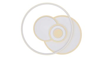 Deckenleuchte Globo lighting aus Metall in Weiß GLOBO Leuchten Serie Roderick weißes Metall & opalfarbenes Acryl - ca. 54 x 46 cm