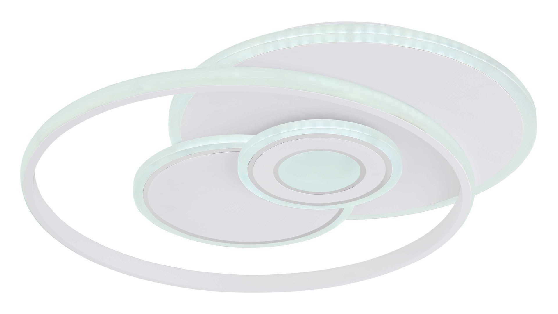 Deckenleuchte Globo lighting aus Metall in Weiß GLOBO Leuchten Serie Roderick weißes Metall & opalfarbenes Acryl - ca. 54 x 46 cm