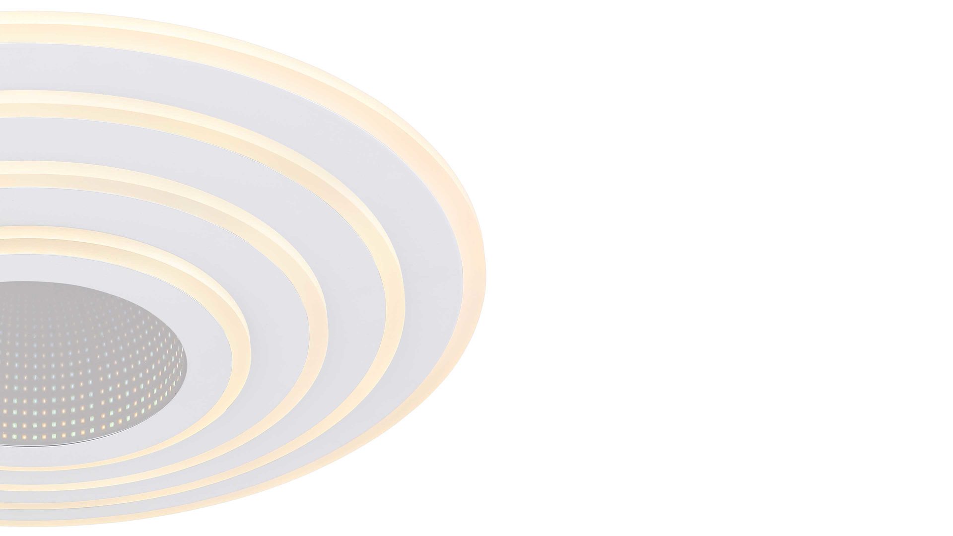 Deckenleuchte Globo lighting aus Metall in Weiß GLOBO Deckenlampe Jocelyn, per App steuerbar weißes Metall & opalweißes Acryl -  Durchmesser ca. 50 cm