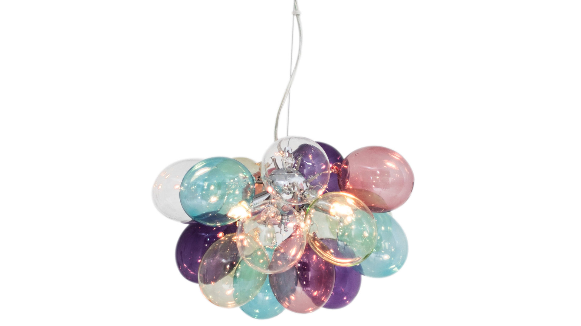 Pendelleuchte By rydens aus Glas in Mehrfarbig BY RYDÉNS Leuchten Serie Gross - Hängeleuchte mehrfarbiges Glas - Durchmesser ca. 50 cm