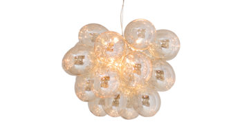 Pendelleuchte By rydens aus Glas in Braun BY RYDÉNS Leuchten Serie Gross - Hängeleuchte amberfarbenes Glas - Durchmesser ca. 50 cm
