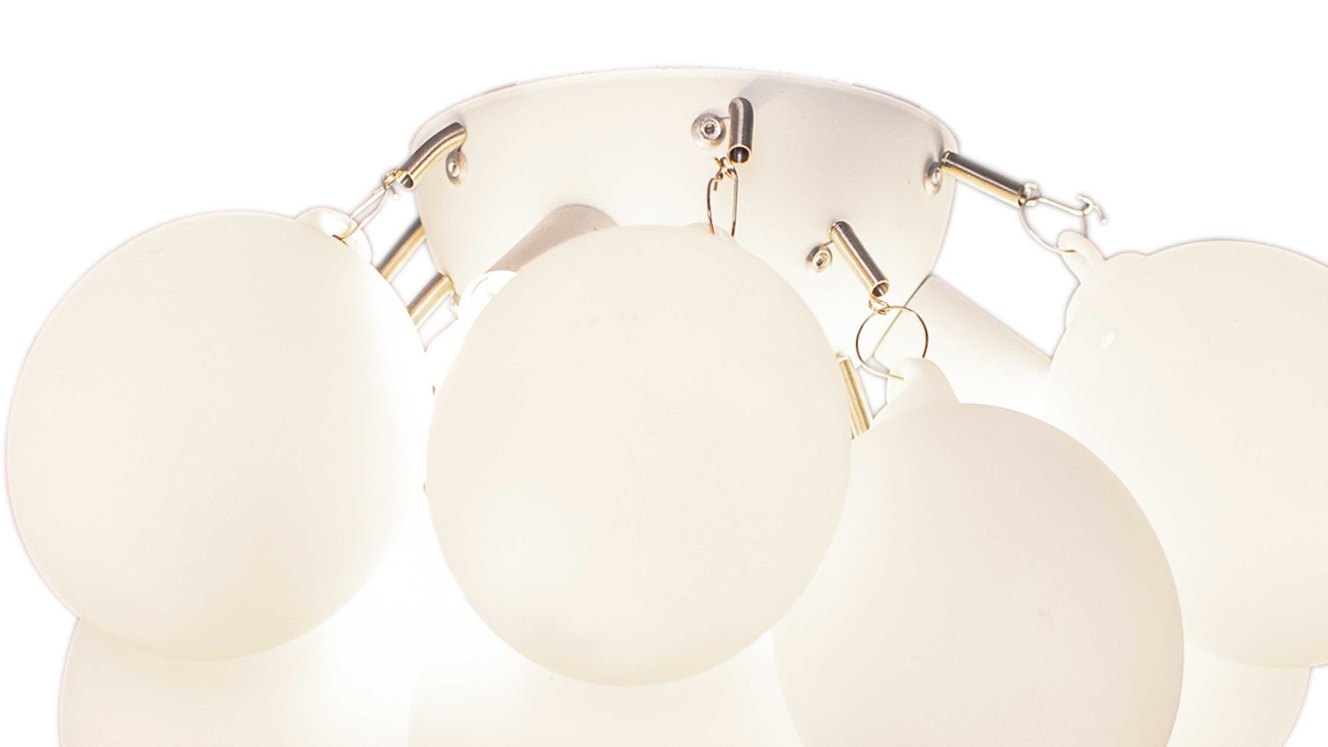 Deckenleuchte By rydens aus Glas in Weiß BY RYDÉNS Leuchten Serie Gross Mini - Deckenleuchte mattweißes Glas - Durchmesser ca. 30 cm