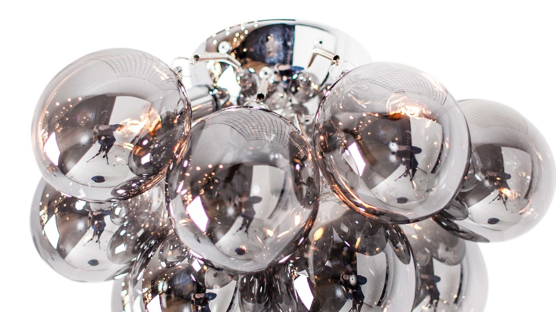 Deckenleuchte By rydens aus Glas in Grau BY RYDÉNS Leuchten Serie Gross Mini - Deckenleuchte rauchgraues Glas - Durchmesser ca. 30 cm