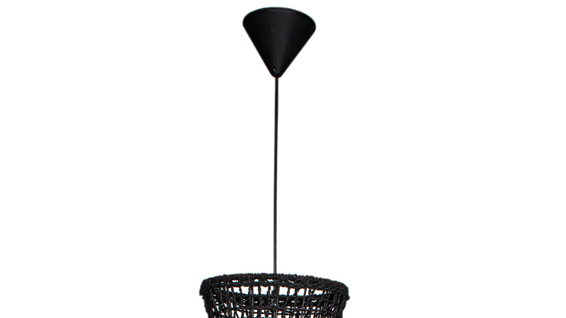 Pendelleuchte By rydens aus Naturfaser in Schwarz BY RYDÉNS Lucena - Hängeleuchte Schwarz - ca. 34 cm Durchmesser