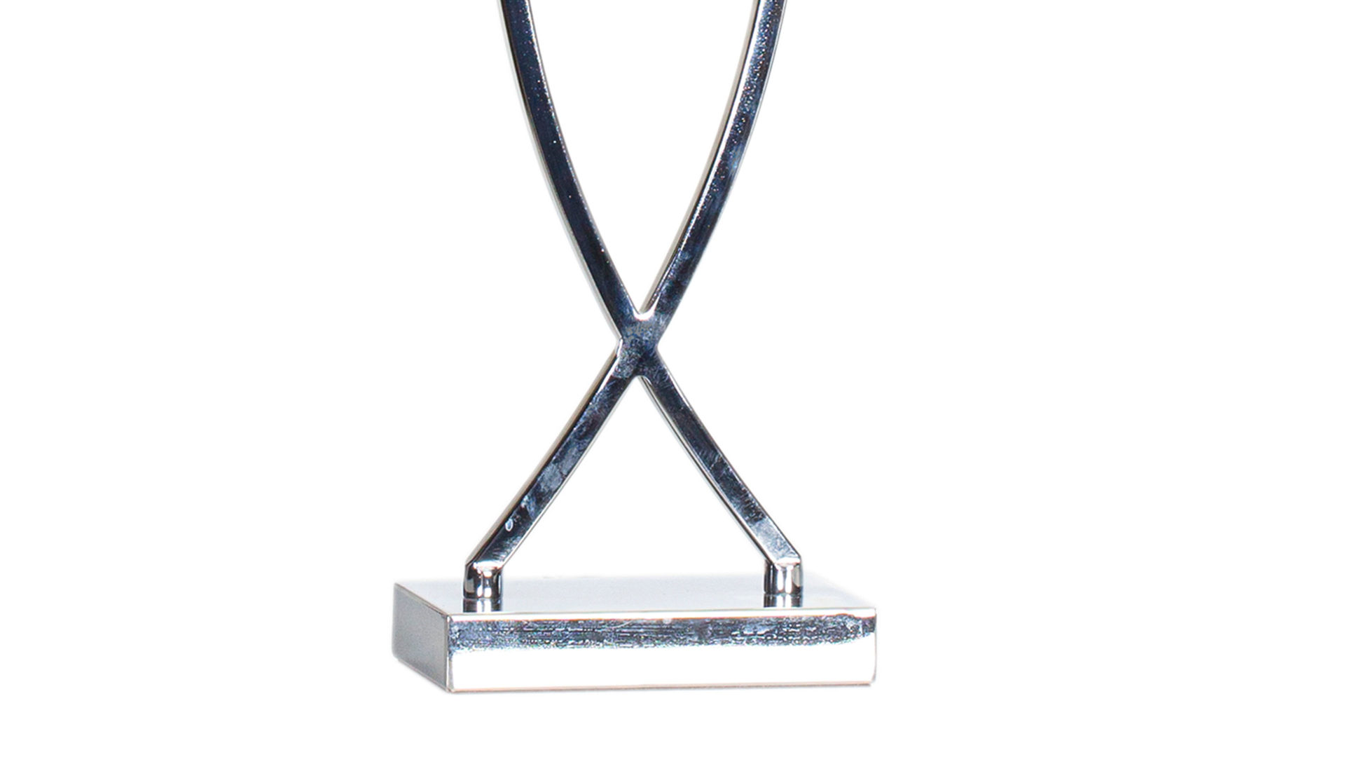 Tischleuchte By rydens aus Textil in Weiß BY RYDÉNS Leuchten Serie Omega - Tischleuchte Weiß & Chrom - Höhe ca. 52 cm