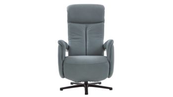 Relaxsessel modulmaster aus Leder in Hellblau Modulmaster MM-PN1062 - Relaxsessel 1DRF stahlfarbenes Leder Vivre & Sternfuß V1S