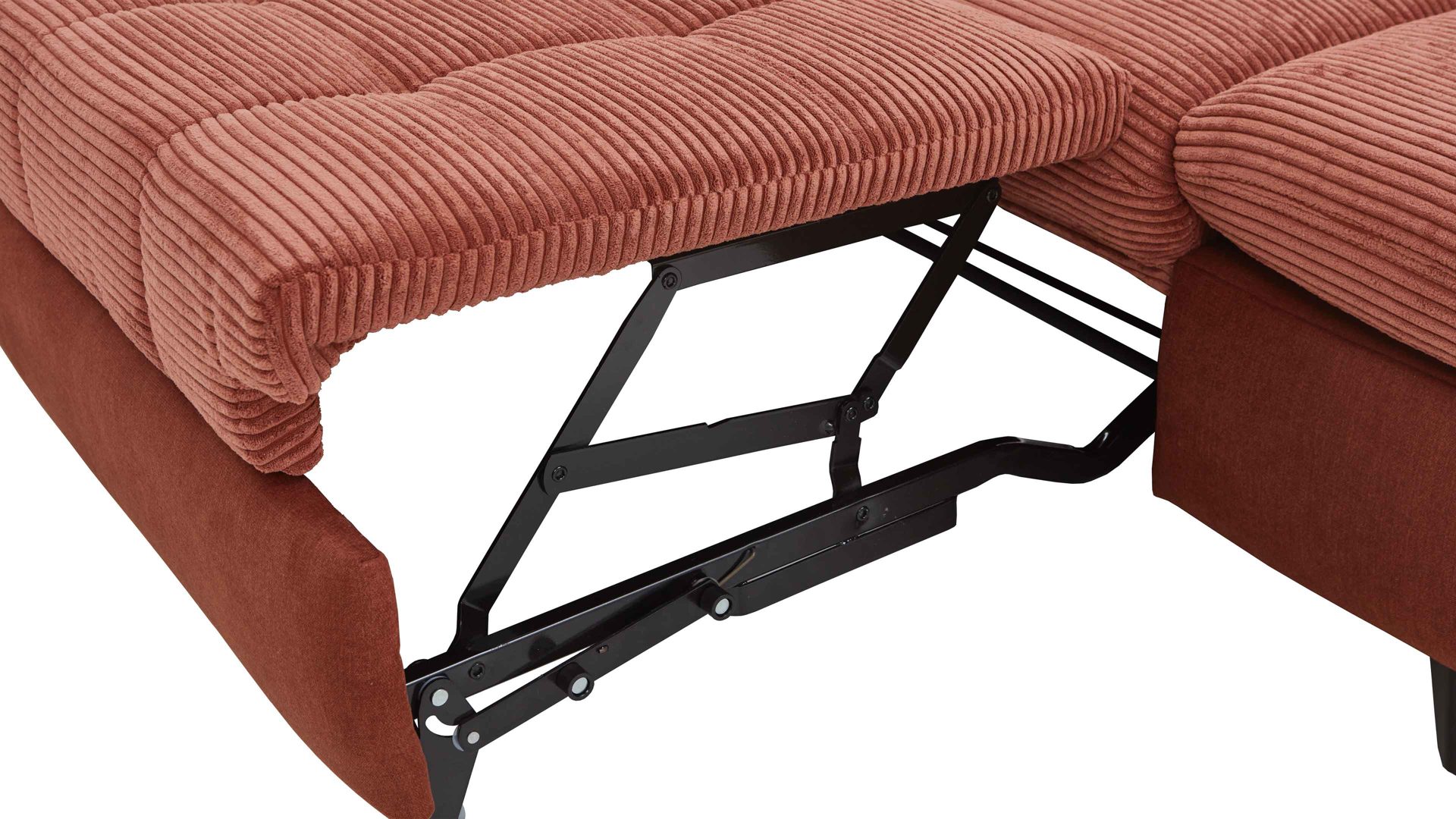 Funktion KAWOO aus Stoff in Orange KAWOO Polstermöbel Santa Rosa - Bettfunktion kupferfarbener Breitcordbezug Lincoln