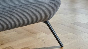 Ecksofa KAWOO aus Stoff in Grau KAWOO Polsterprogramm Dover XC - Ecksofa grauer Cordbezug - Stellfläche ca. 301 x 191 cm