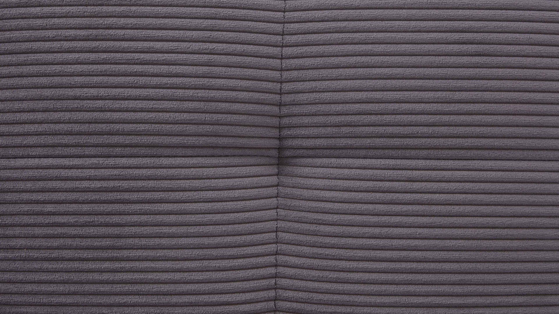 Ecksofa KAWOO aus Stoff in Grau KAWOO Polsterprogramm Dover Plus - Ecksofa grauer Cordbezug - Stellfläche ca. 301 x 191 cm