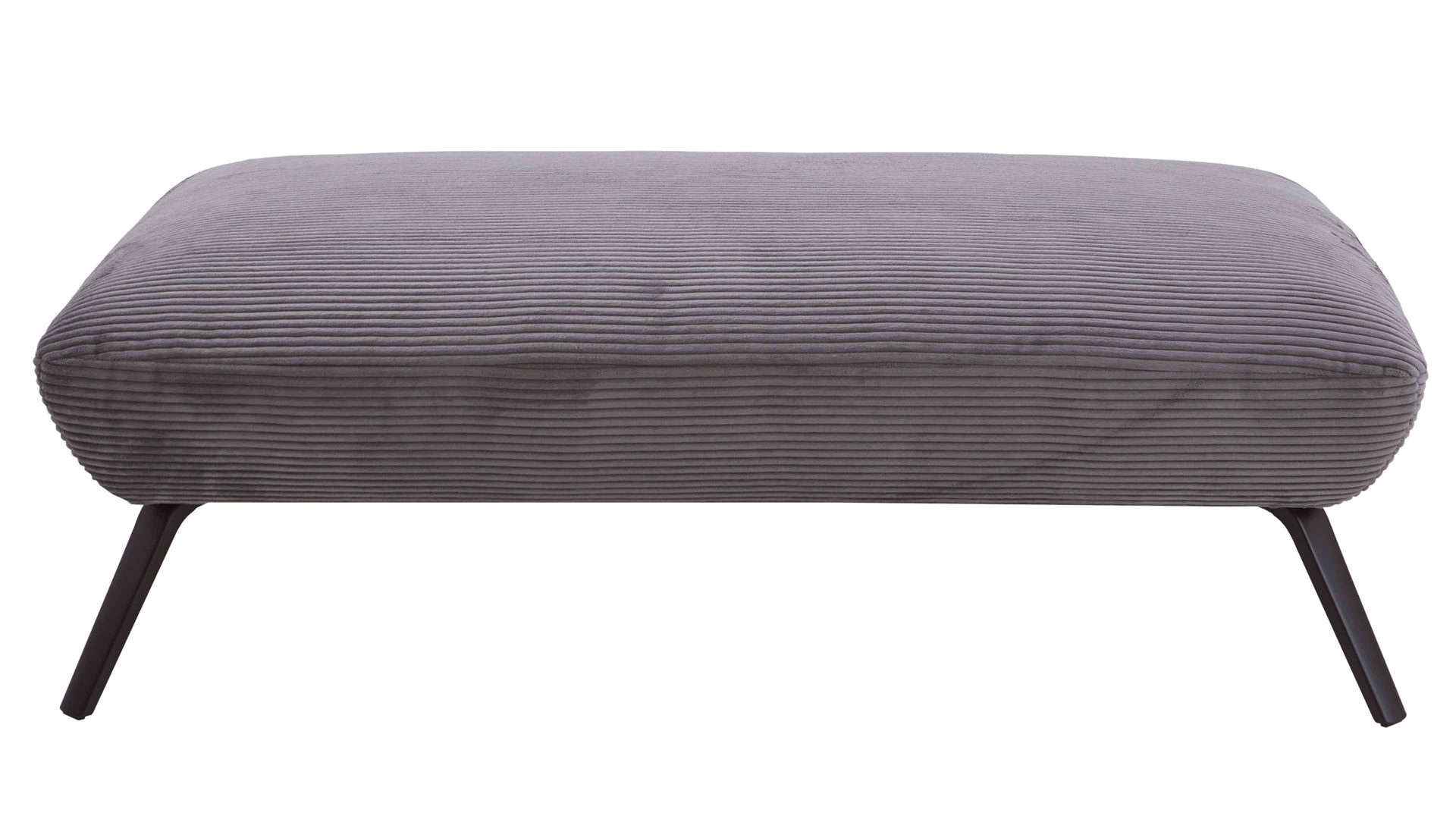 Polsterhocker KAWOO aus Stoff in Grau KAWOO Polsterprogramm Dover XC - Polsterhocker grauer Breitcord Lincoln - ca. 142 x 80 cm