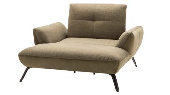 Polstersessel KAWOO aus Stoff in Grün KAWOO Polsterprogramm Dover XC - Loveseat Stoffkombination Riviera Olive & Amsterdam Khaki