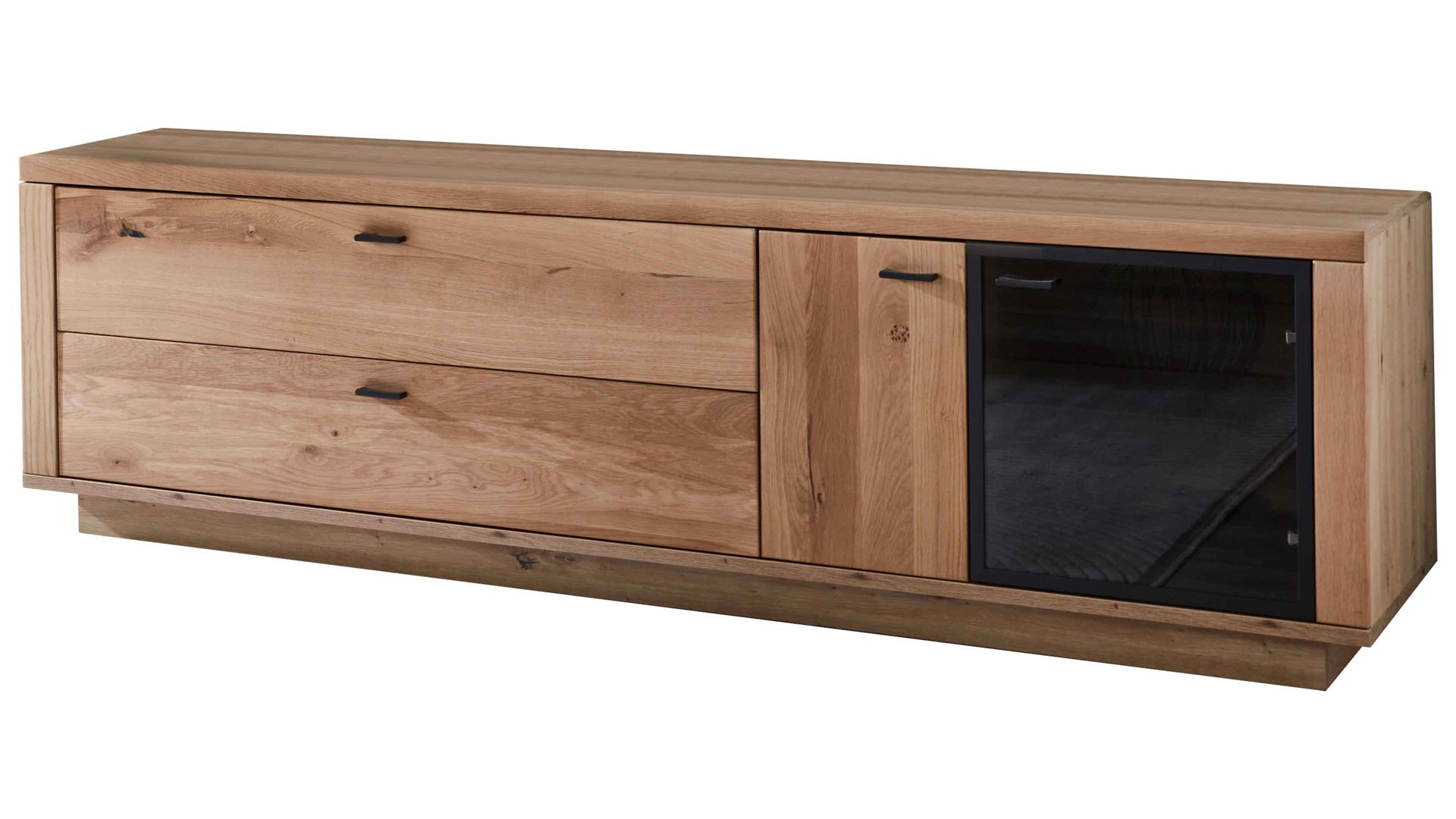 Lowboard PARTNERRING COLLECTION aus Holz in Holzfarben PARTNERRING COLLECTION Wohnprogramm Malaga - Lowboard Eiche Artisan - zwei Türen, zwei Schubladen, Länge ca. 205 cm