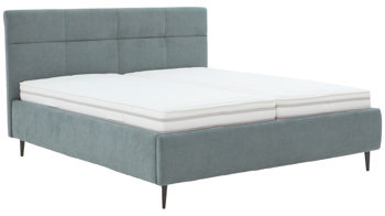 Polsterbett comfortmaster besser sitzen, liegen, leben aus Stoff in Hellblau Comfortmaster Polsterbett Serie OC-PB23104 stahlfarbene Mikrofaser Nele – Liegefläche ca. 180 x 200 cm