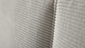 Boxspringbett Interliving aus Stoff in Hellgrau Interliving Boxspringbett Serie 1418 - Boxspringbett mit feinem Cordbezug silberfarbener Feincord – Liegefläche ca. 180 x 200 cm