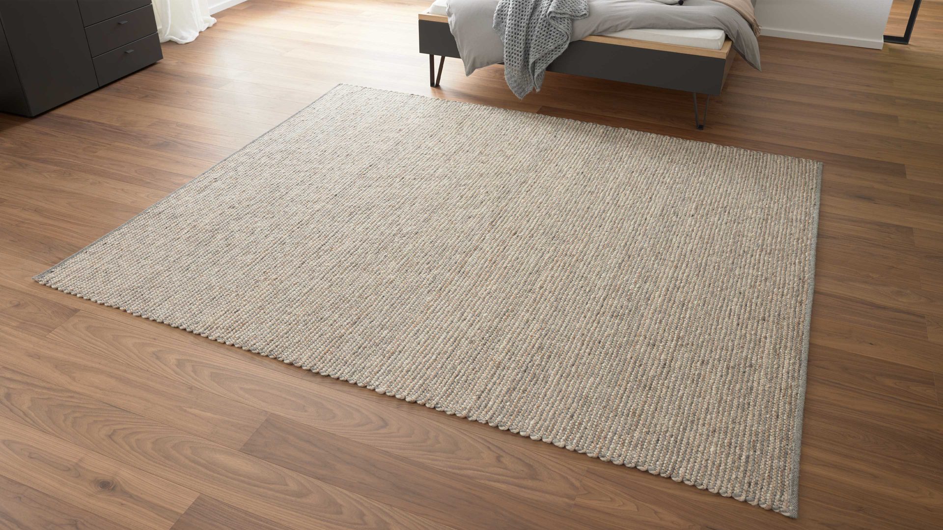 Handwebteppich Interliving aus Naturfaser in Hellbraun Interliving Teppich Serie B-8003 Hellbraun meliert – ca. 250 x 340 cm