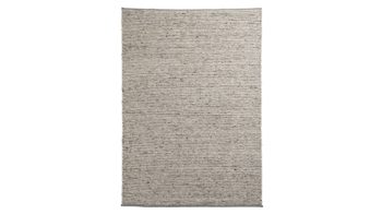 Handwebteppich Interliving aus Naturfaser in Weiß Interliving Teppich Serie B-8003 Weiß meliert – ca. 70 x 350 cm