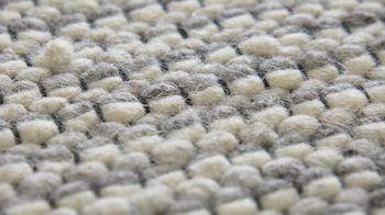 Handwebteppich Interliving aus Naturfaser in Weiß Interliving Teppich Serie B-8003 Weiß meliert – ca. 250 x 340 cm