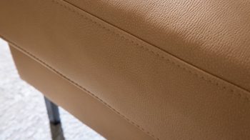 Funktionshocker Interliving aus Stoff in Orange Interliving Sofa Serie 4064 - XXL-Funktionshocker kurkumafarbene Mikrofaser Galero Punto & Fuß W003-01 - ca. 130 x 65 cm