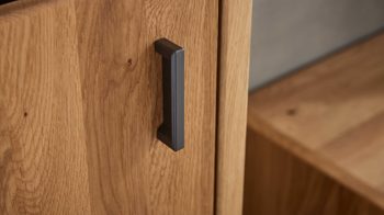 Wohnwand Interliving aus Holz in Holzfarben Interliving Wohnzimmer Serie 2027 - Wohnwand 22 Asteiche - dreiteilig, Breite ca. 318 cm