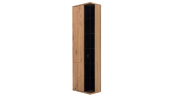 Vitrine Interliving aus Holz in Holzfarben Interliving Wohnzimmer Serie 2027 - Vitrine 09 Asteiche - eine Tür, Höhe ca. 209 cm