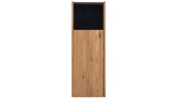Vitrine Interliving aus Holz in Holzfarben Interliving Wohnzimmer Serie 2027 - Highboard-Vitrine 15 Asteiche - eine Tür, Höhe ca. 144 cm