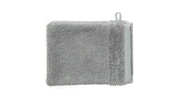 Waschhandschuh Interliving aus Naturfaser in Hellgrau Interliving Handtuch Serie 9108 - Waschhandschuh silberfarbene Baumwolle  - ca. 16 x 20 cm