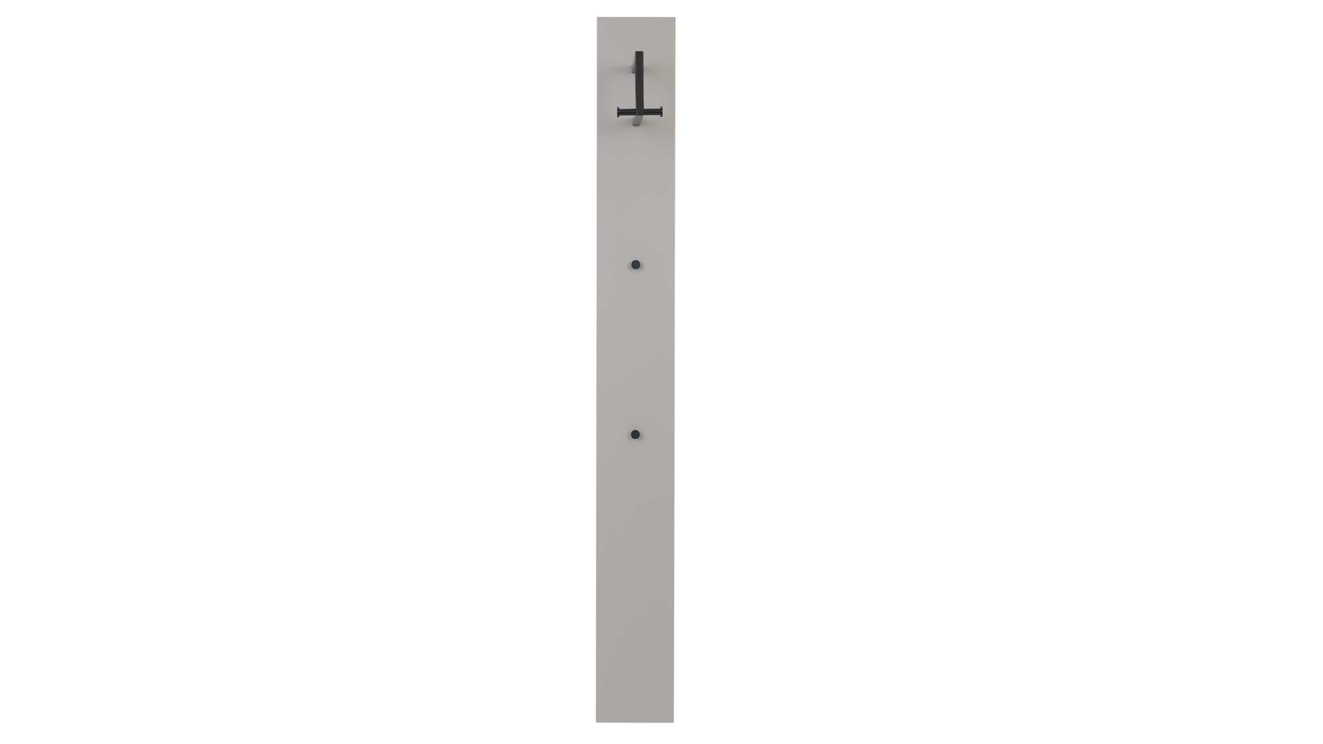 Wandgarderobe Interliving aus Holz in Hellgrau Interliving Garderobe Serie 6012 - Wandgarderobe graubeiger Mattlack - ca. 20 x 180 cm
