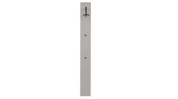 Wandgarderobe Interliving aus Holz in Hellgrau Interliving Garderobe Serie 6012 - Wandgarderobe graubeiger Mattlack - ca. 20 x 180 cm