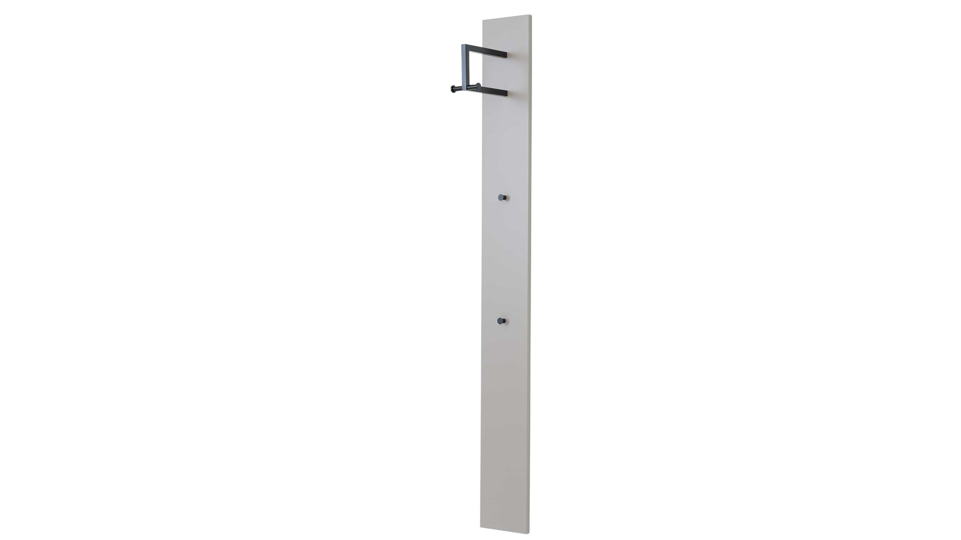 Wandgarderobe Interliving aus Holz in Hellgrau Interliving Garderobe Serie 6012 - Wandgarderobe graubeiger Mattlack - ca. 20 x 180 cm