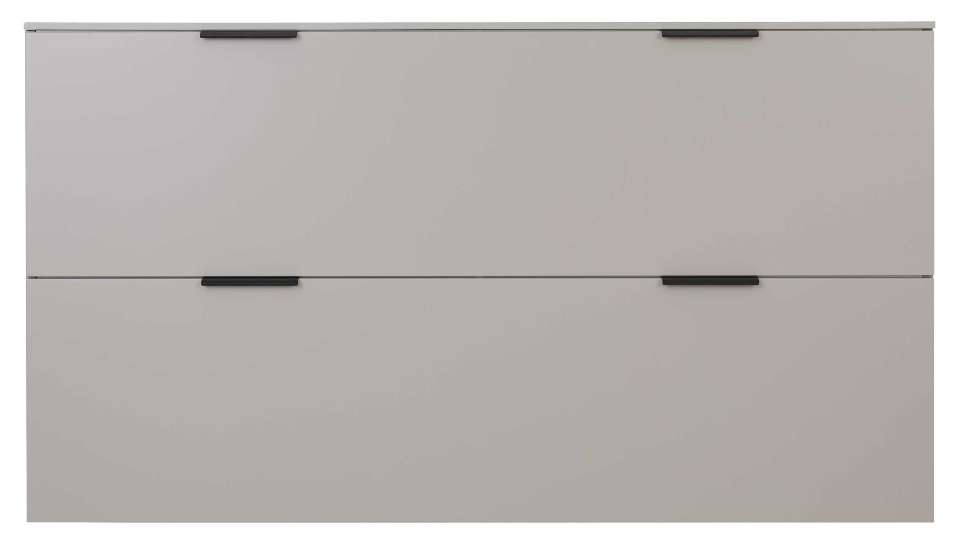 Schuhschrank Interliving aus Holz in Hellgrau Interliving Garderobe Serie 6012 - Hänge-Schuhschrank INL-106 graubeiger Mattlack - zwei Klappen, Breite ca.  160 cm