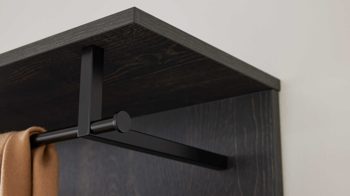 Garderoben-Set Interliving aus Holz in Schwarz Interliving Garderobe Serie 6012 - Garderoben-Set Räuchereiche & graubeiger Mattlack - dreiteilig
