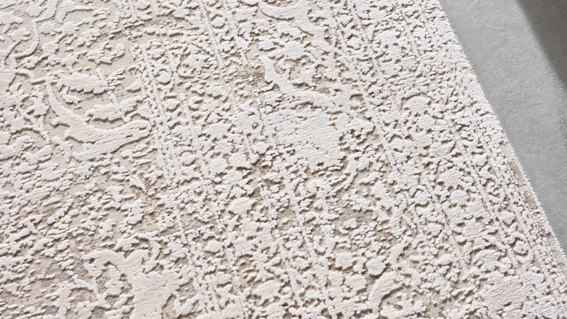 Webteppich Interliving aus Mischgewebe in Silber Interliving Teppich Serie L-8710 Silber – ca. 200 x 290 cm