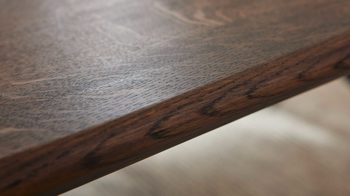 Esstisch Interliving aus Holz in Holzfarben Dunkel Interliving Esszimmer Serie 5116 – Esstisch Mooreiche & schwarzer Stahl - ca. 180 x 100 cm