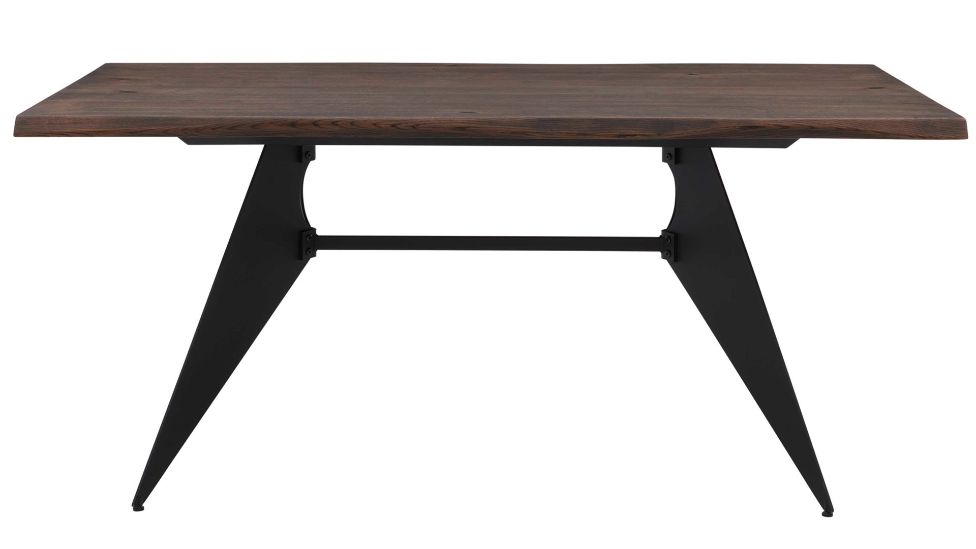 Esstisch Interliving aus Holz in Holzfarben Dunkel Interliving Esszimmer Serie 5116 – Esstisch Mooreiche & schwarzer Stahl - ca. 180 x 100 cm